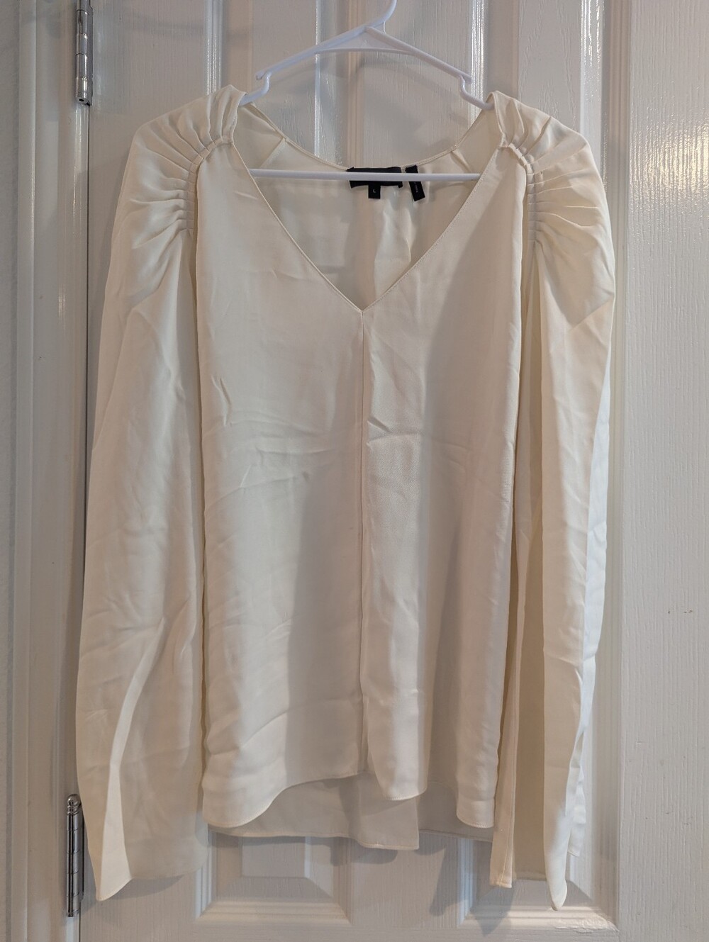 Theory Ruched Silk Blouse - Picture 2 of 7